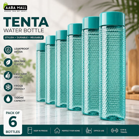 Aqua Green TENTA BPA-free PET water bottle for home office gym and everyday hydration