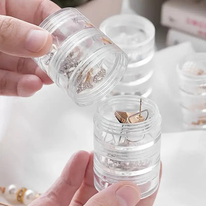 Multi-layer earring and ring organizer with clear design