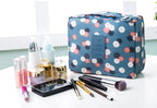 Portable waterproof hanging travel cosmetic bag organizer for toiletries, unisex design, shown with zipper compartments