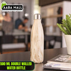 17 oz 500 ml double walled vacuum insulated stainless steel water bottle, thermos flask for hot and cold drinks