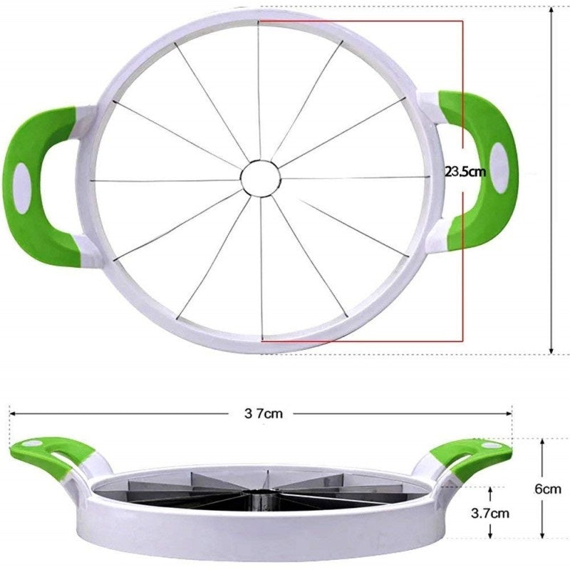 Watermelon slicer and cutter 12-slice fruit cutting tool for watermelon and cantaloupe