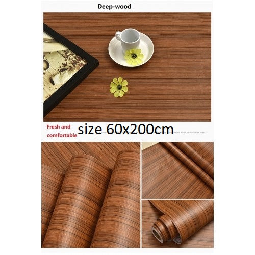 Wooden Sticker Water/oil proof Self-Adhesive for Countertops furniture Removable Peel and Stick Wallpaper